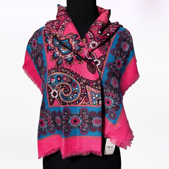 LOFT Paisley Square Scarf - Picture 5 of 5